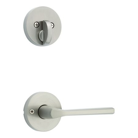 KWIKSET Single Cylinder Interior Lisbon Lever Trim with Round Rose New Chassis Satin Nickel Finish 971LSLRDT-15